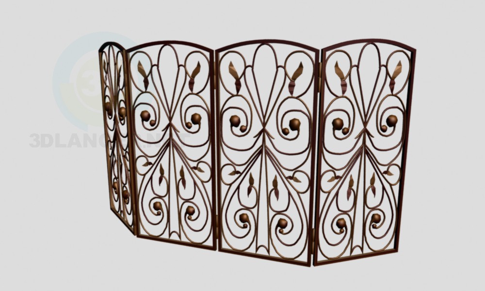 3d model The fireplace grate - preview