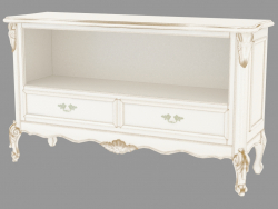 Console with two drawers BN8812 (white with gold patina)