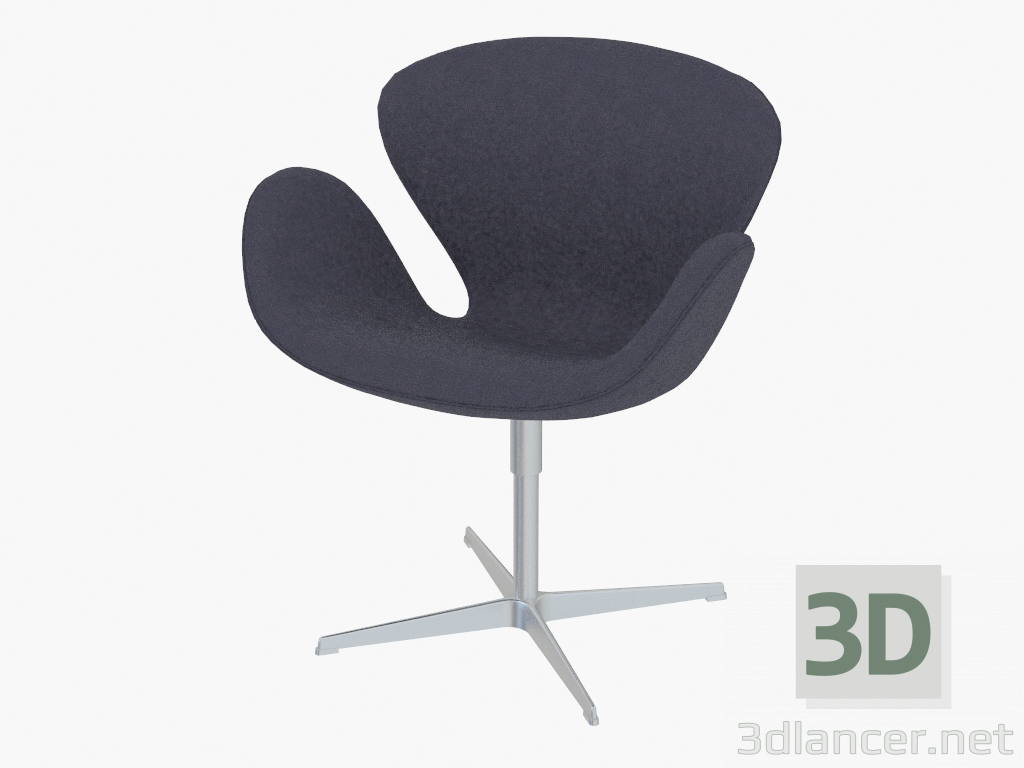 3D modeli Kuğu sandalye (yükseltilmiş) - önizleme