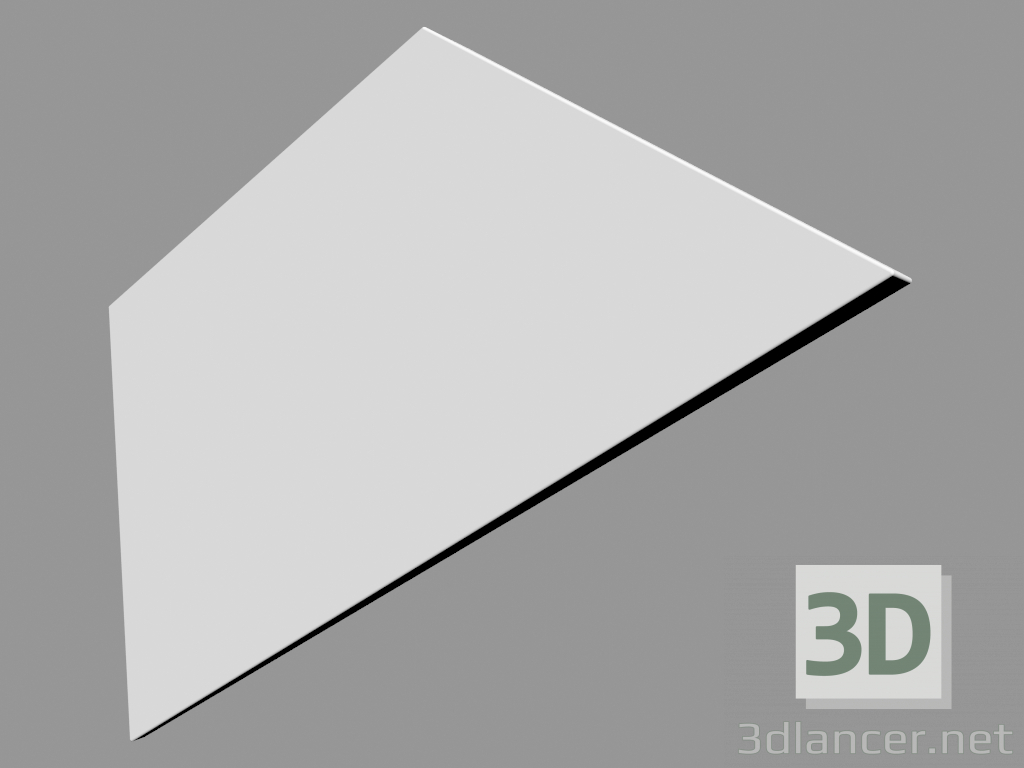 3d model 3D panel W101 - Trapezium (34.5 x 15 x 2.9 cm) - preview
