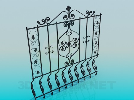 3d model One section of fence - preview