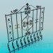 3d model One section of fence - preview