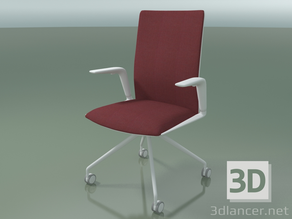 modèle 3D Chaise 4825 (4 roulettes, avec garniture avant - tissu, V12) - preview
