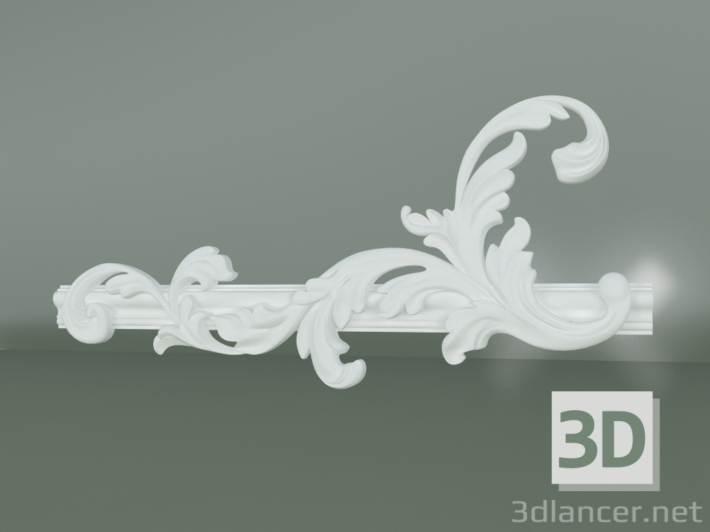modello 3D Elemento decorativo in stucco ED067-1 - anteprima