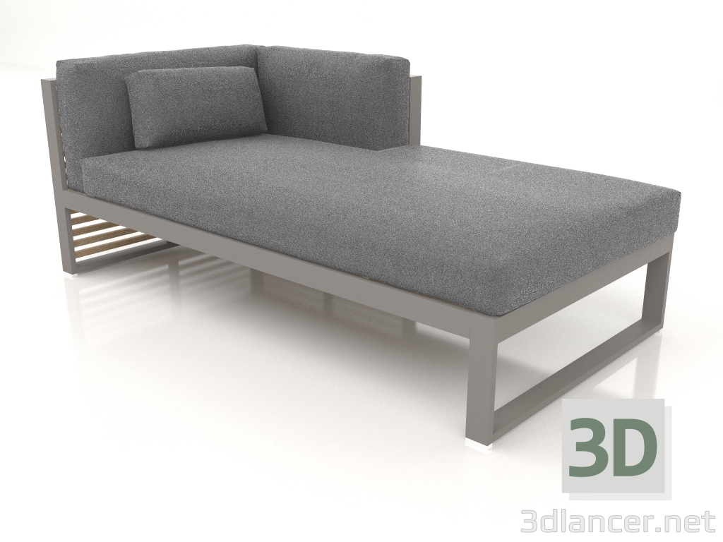3D modeli Modüler kanepe, sağ bölüm 2 (Kuvars grisi) - önizleme