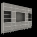 3D Modell Bücherregal für Wohnzimmer - Vorschau