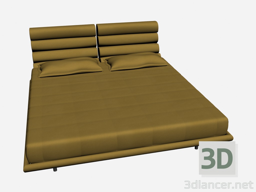 3d модель Двоспальне ліжко палац – превью