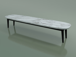 Coffee table oval (248 R, Marble, Black)