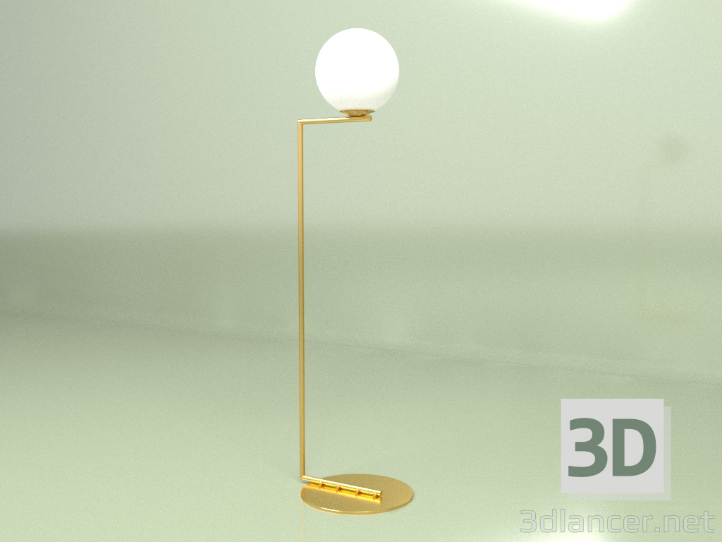 3d model Lámpara de pie Oro Perla - vista previa