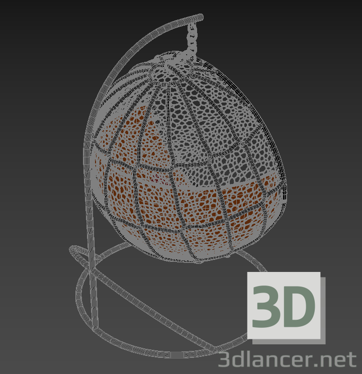 silla colgante 3D modelo Compro - render