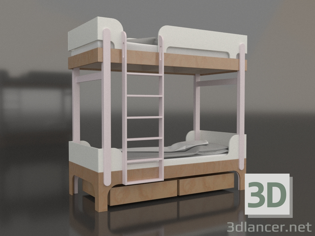 3 डी मॉडल चारपाई बिस्तर ट्यून जे (UPTJA1) - पूर्वावलोकन
