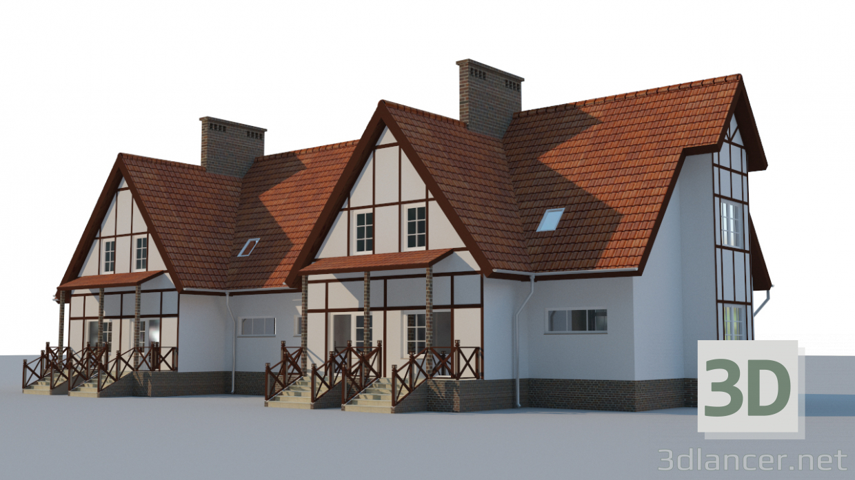 3d Country house model buy - render