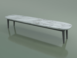Table basse ovale (248 R, marbre, gris)