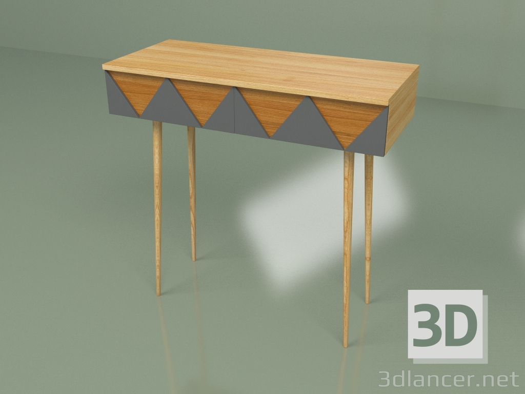modèle 3D Console Woo Desk (gris foncé) - preview