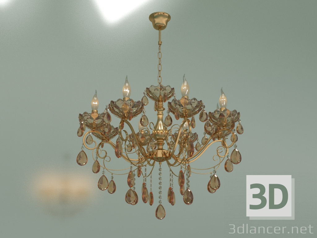 modèle 3D Lustre suspendu Escada 10109-8 (cristal teinté bronze) - preview