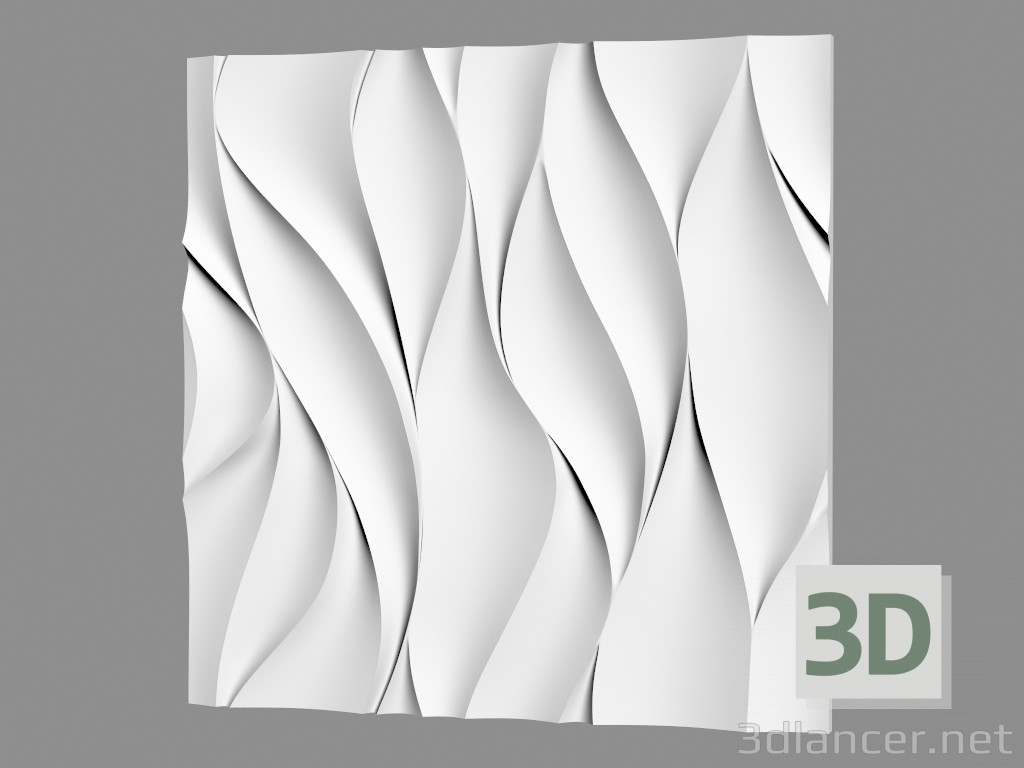 modello 3D Pannello murale in gesso (art.160) - anteprima