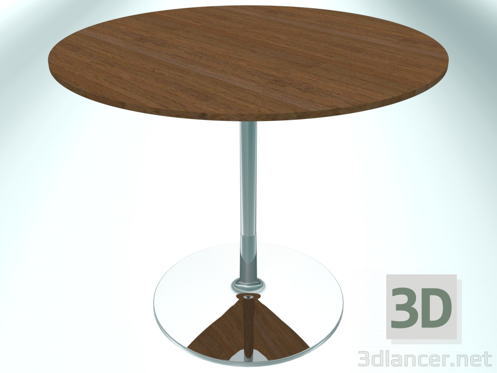 modello 3D Tavolo da ristorante rotondo (RR30 cromato HM12, Ø800 mm, Н660 mm, base rotonda) - anteprima