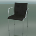 3d model 4-legged chair with armrests, leather interior upholstery (129) - preview