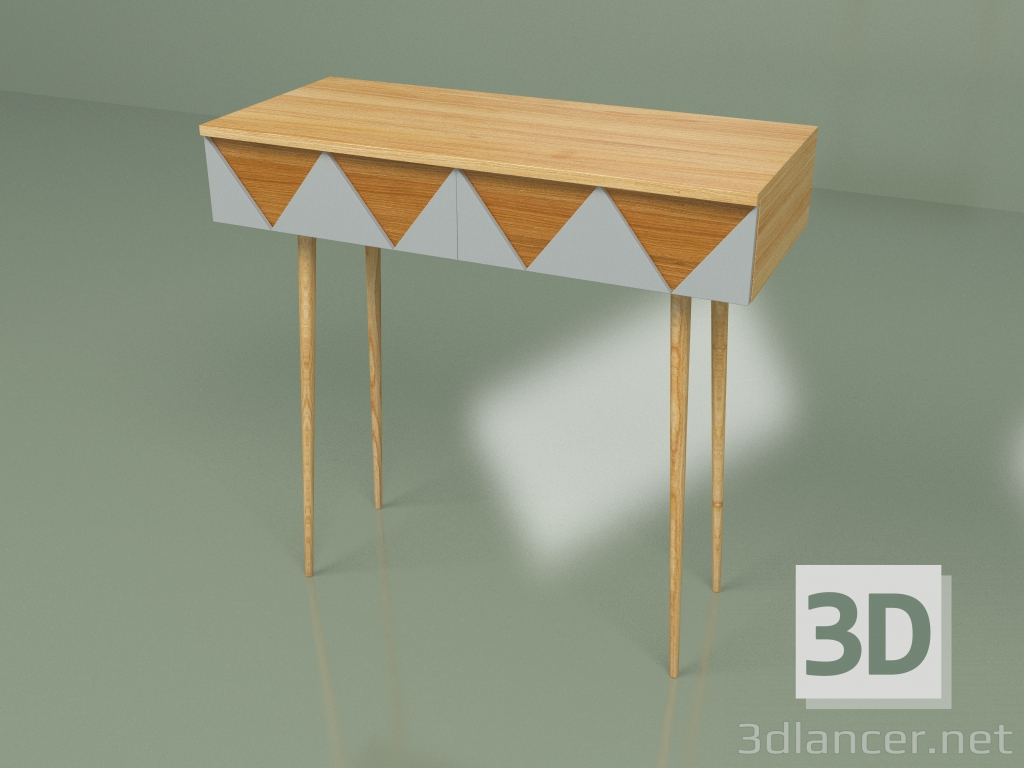 modèle 3D Console Woo Desk (gris clair) - preview