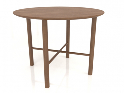 Table à manger DT 02 (option 2) (D=1000x750, bois brun clair)