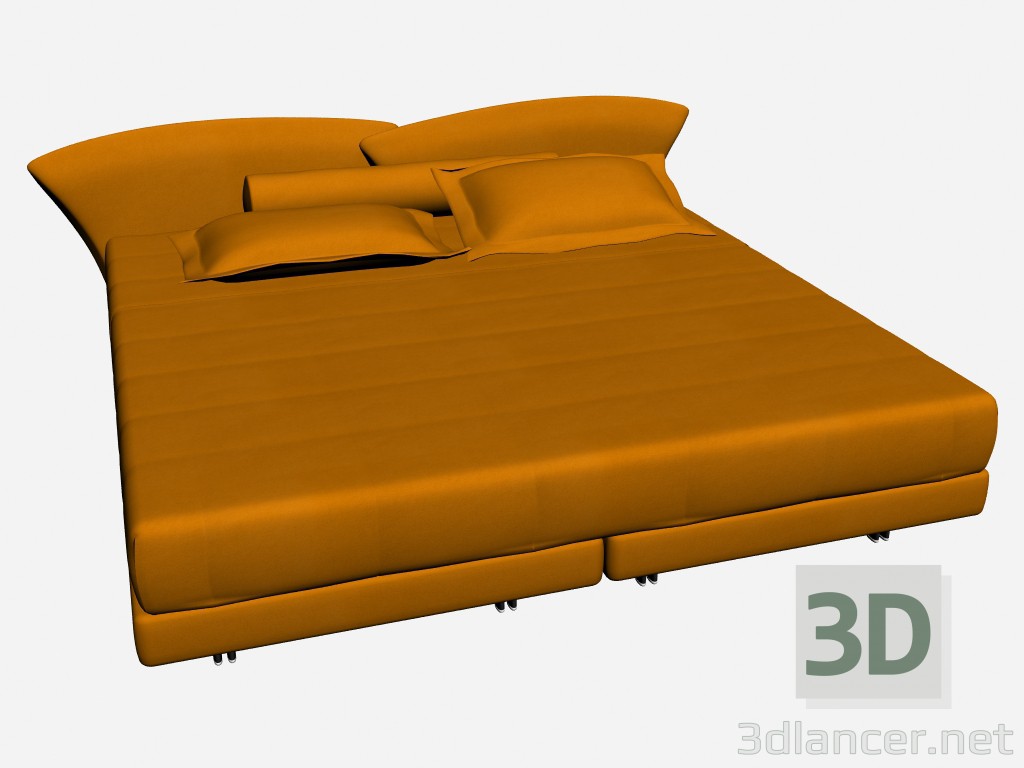 3 डी मॉडल डबल बेड सुपर रॉय - पूर्वावलोकन