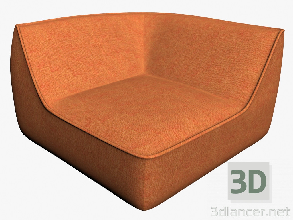 modello 3D Divano modulare così (dx) - anteprima