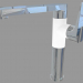 3D modeli Dikdörtgen emzikli evye bataryası - krom beyaz Gardenia (BEG W630) - önizleme