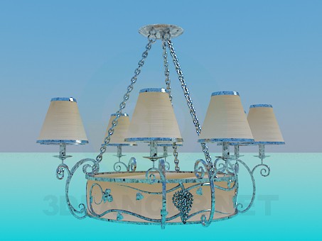 3d model Chandelier on the chain - preview