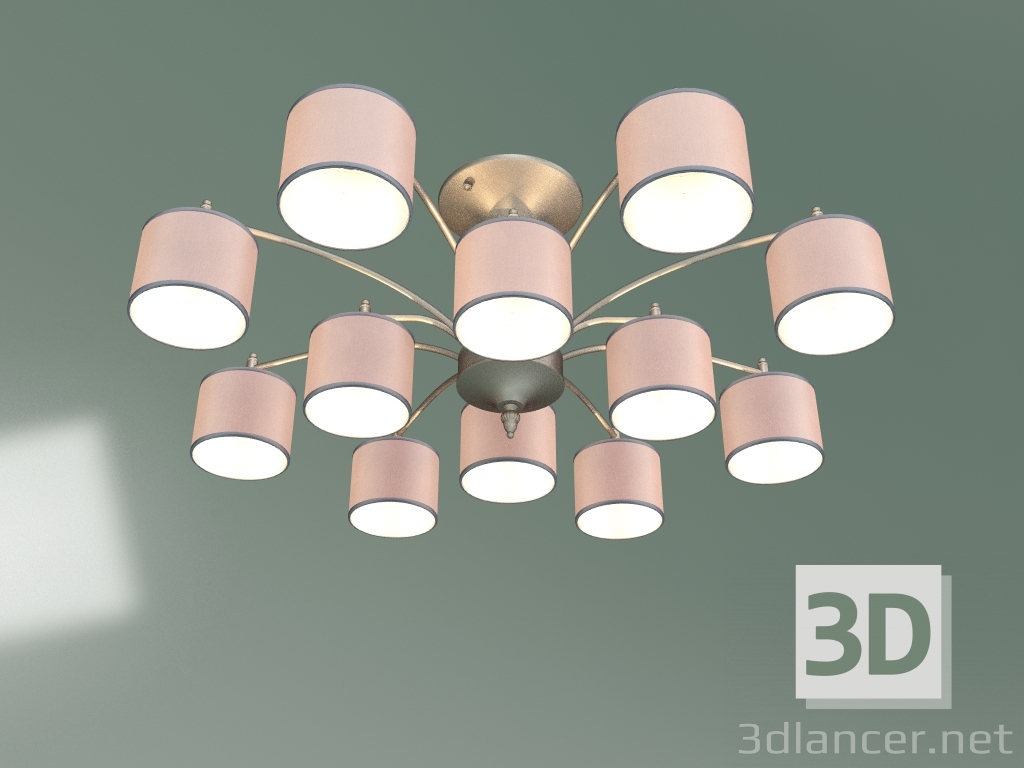 3d model Pendant chandelier 60080-12 (satin nickel) - preview