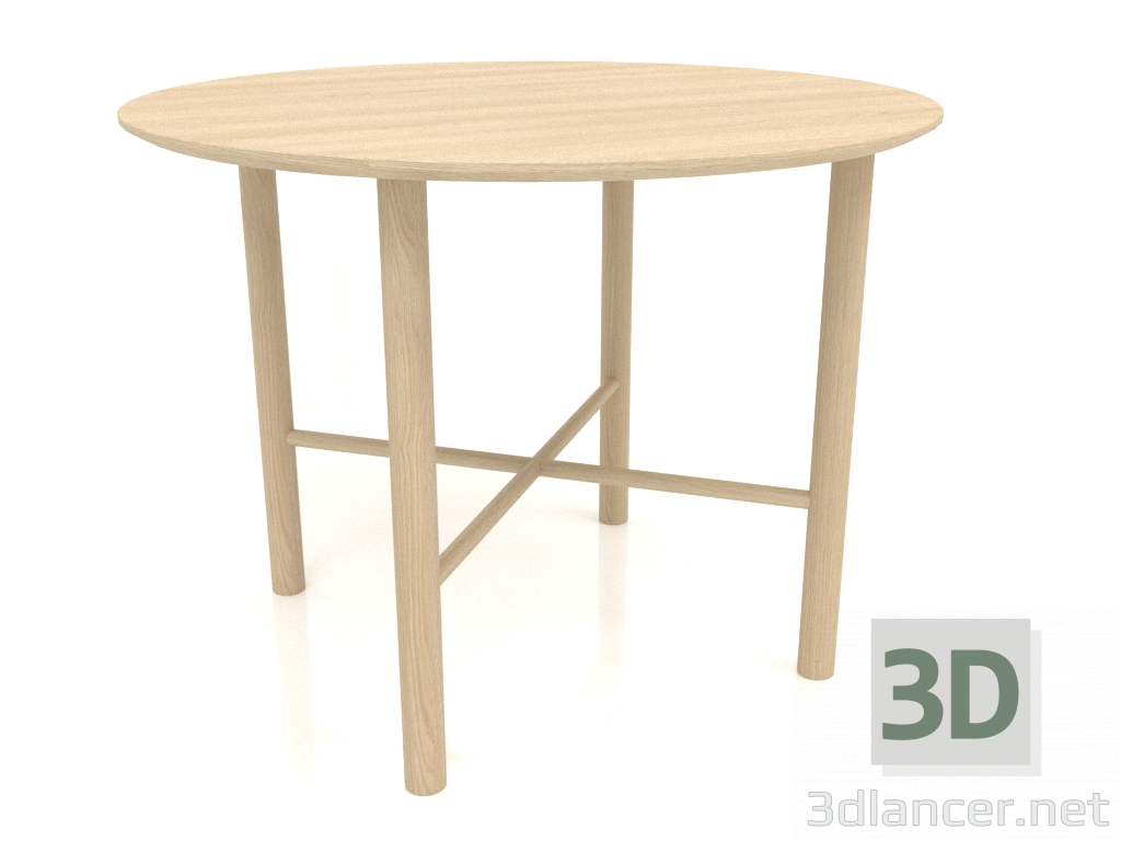modello 3D Tavolo da pranzo DT 02 (opzione 2) (P=1000x750, legno bianco) - anteprima