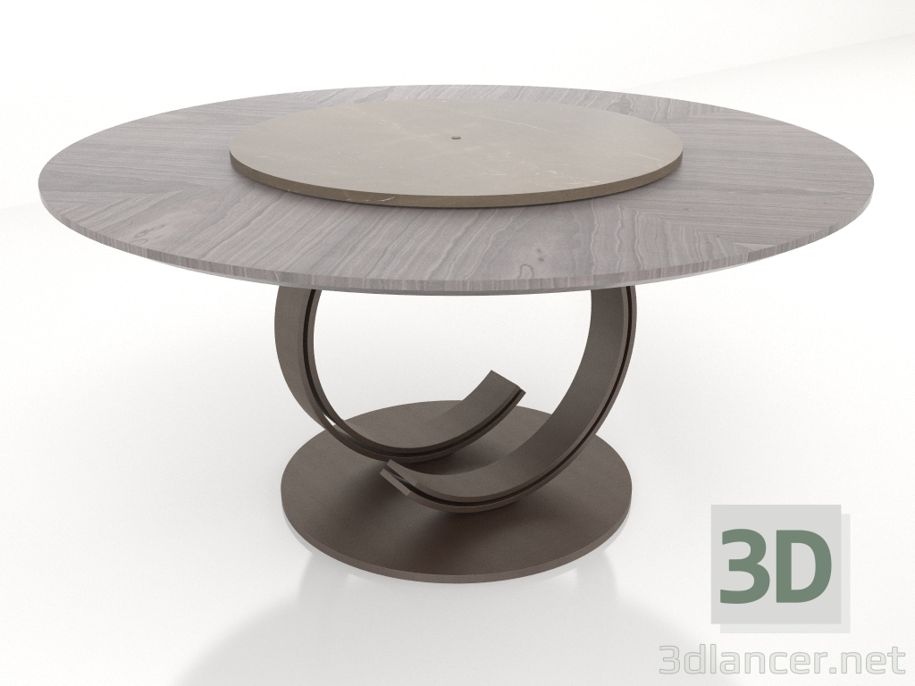 modello 3D Tavolo da pranzo rotondo (B120) - anteprima