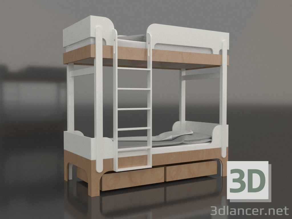 modèle 3D Lit superposé TUNE J (UWTJA1) - preview