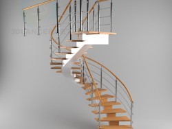 Escaliers à monokosoure, en spirale