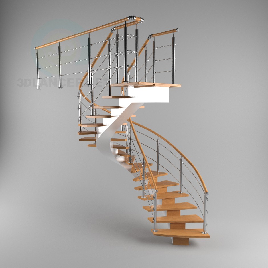 3d model Espiral de escalera al monokosoure, - vista previa