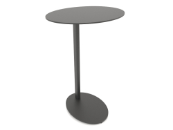 Table de chevet ovale MONO (perpendiculaire au piètement, 45X35X65)