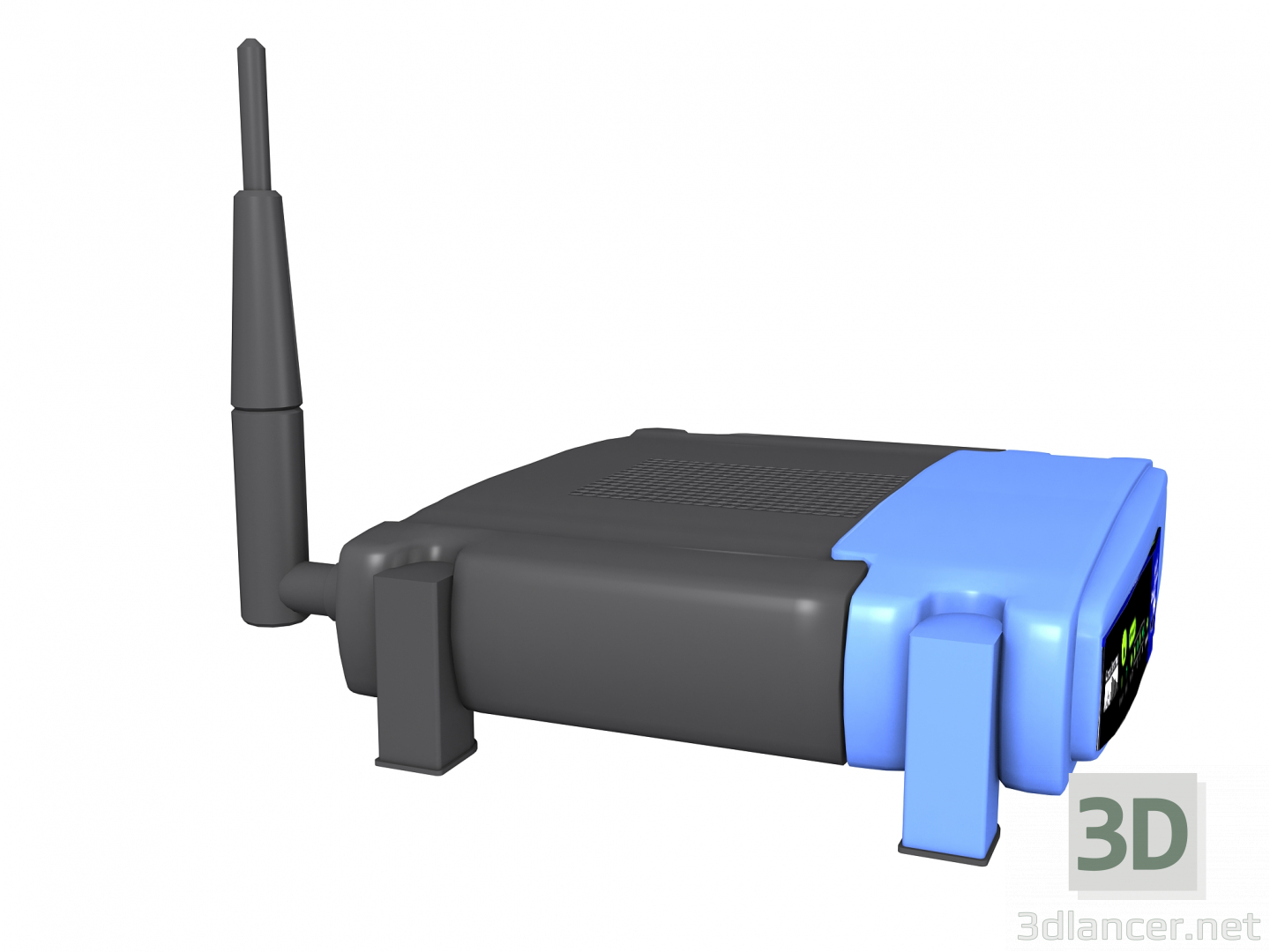 3D Linksys kablosuz yönlendirici modeli satın - render
