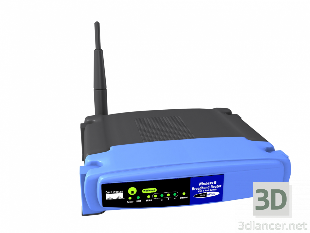 3d Linksys wireless router model buy - render