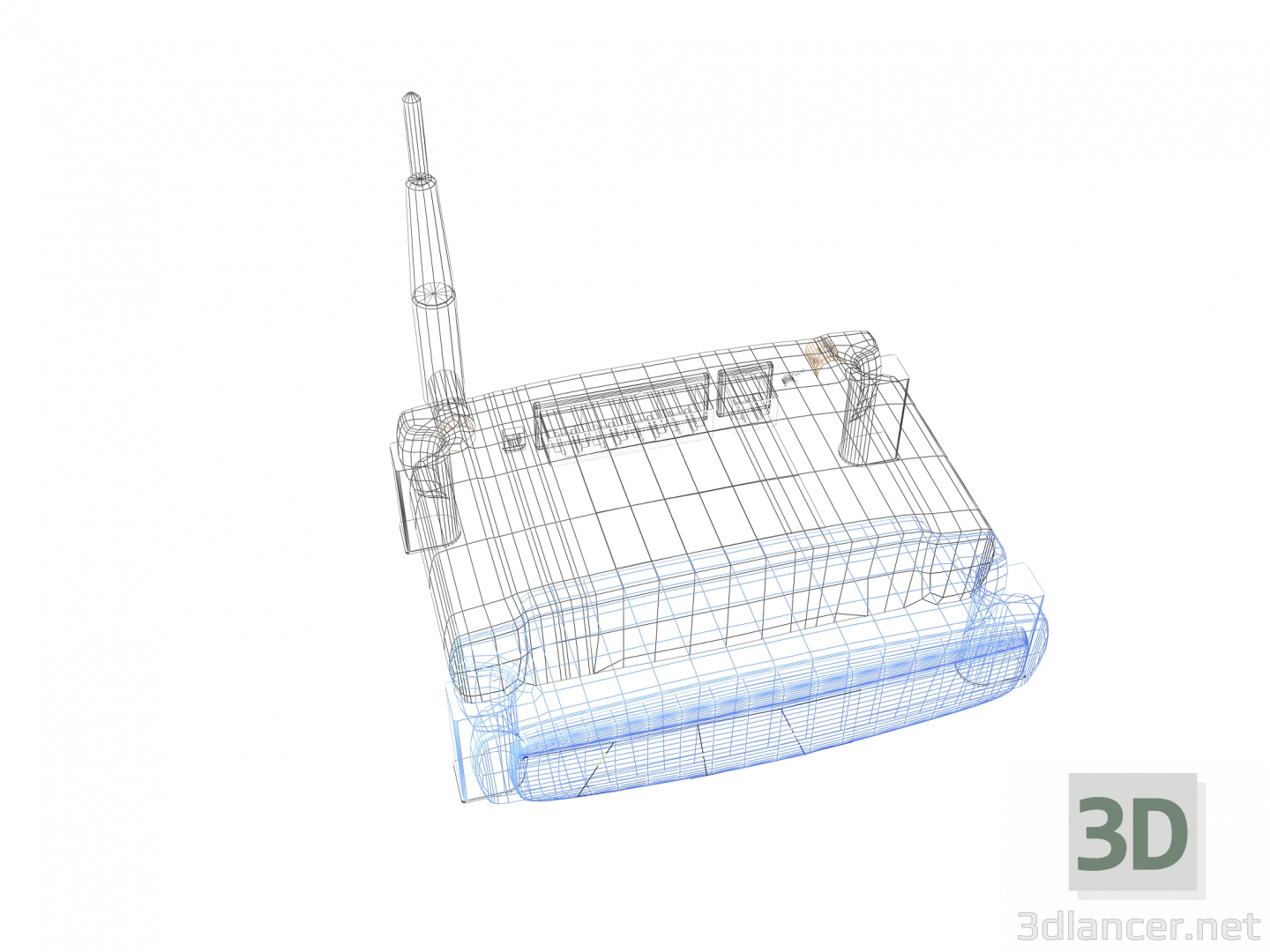 3D Linksys kablosuz yönlendirici modeli satın - render