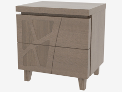 Bedside table with 2 drawers on straight legs CDDMON