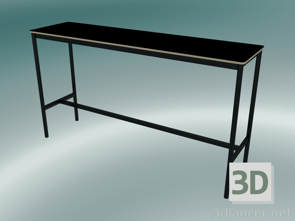 3D modeli Dikdörtgen masa Tabanı Yüksek 50x190x105 (Siyah, Kontrplak, Siyah) - önizleme