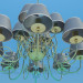 modèle 3D Lustre pour 12 ampoules - preview