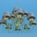 3d model Chandelier for 12 bulbs - preview