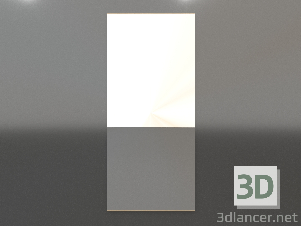 3D Modell Spiegel ZL 01 (800x1800, Holz weiß) - Vorschau