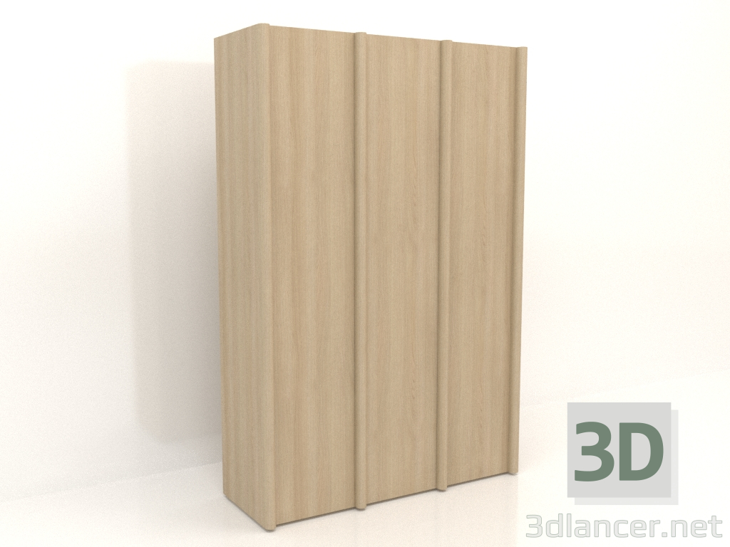3d model Wardrobe MW 05 wood (1863x667x2818, wood white) - preview