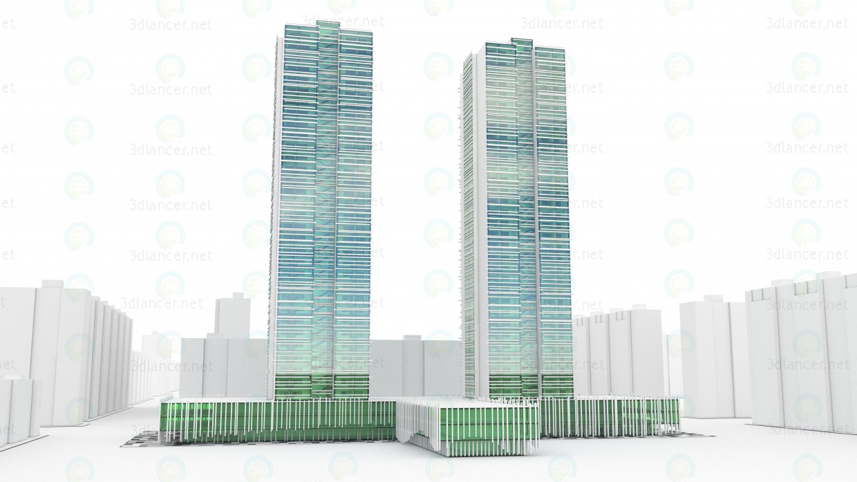 3d model Vysotnik complejo residencial - vista previa