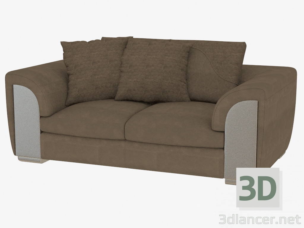 modèle 3D Double canapé en cuir Memphis (200х115х70) - preview