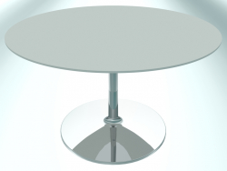 Tavolo da ristorante rotondo (RR40 cromato EPO1, Ø800 mm, Н480 mm, base rotonda)