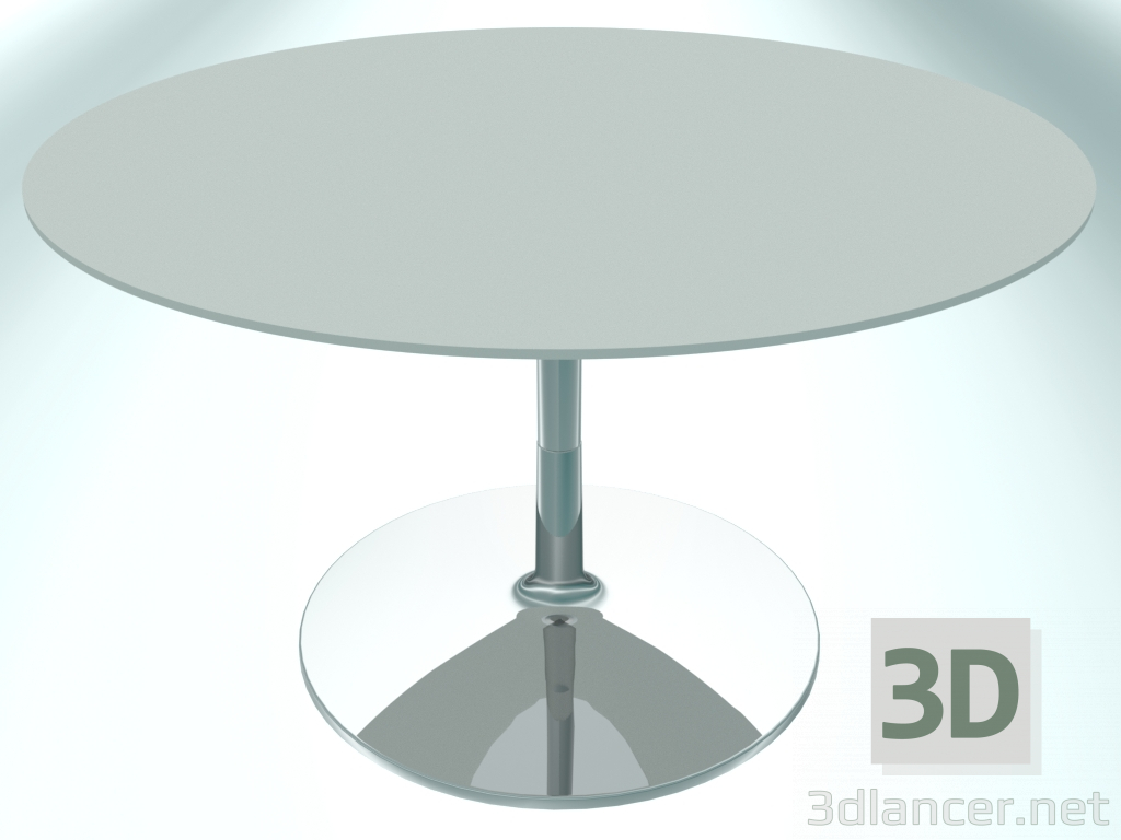 3D Modell Restauranttisch rund (RR40 Chrom EPO1, Ø800 mm, Ø480 mm, runder Fuß) - Vorschau