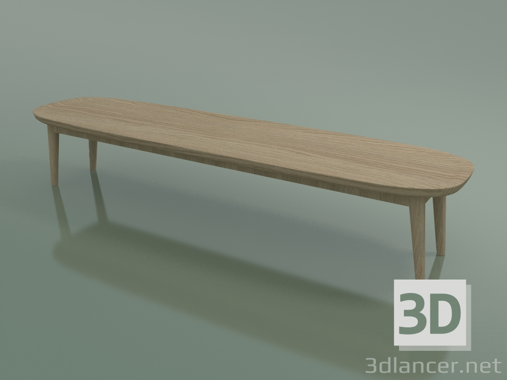 modello 3D Tavolino ovale (248 R, Rovere Sbiancato) - anteprima