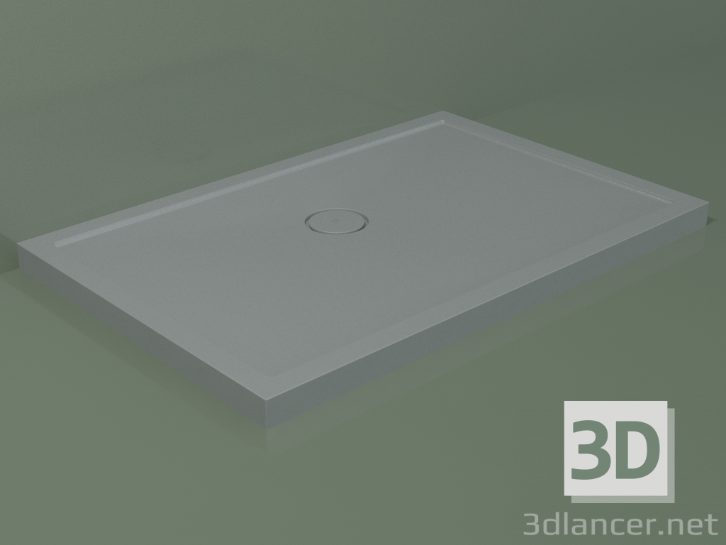 modello 3D Piatto doccia Medio (30UM0121, Silver Grey C35, 120x80 cm) - anteprima